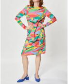 Robe Caftan Purple Country Pop fluo