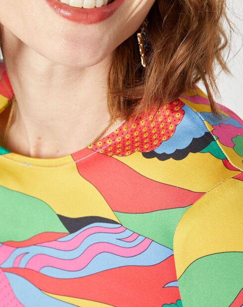 Robe Caftan Purple Country Pop fluo