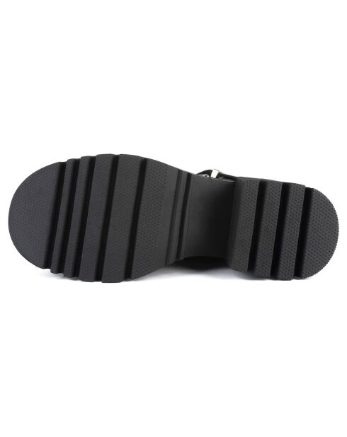 Bottines en Cuir Hard Rock noires - Talon 5.5 cm