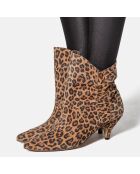 Bottines en Cuir Make Me Like You multicolores - Talon 6 cm