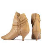 Bottines en Cuir Make Me Like You camel - Talon 6 cm