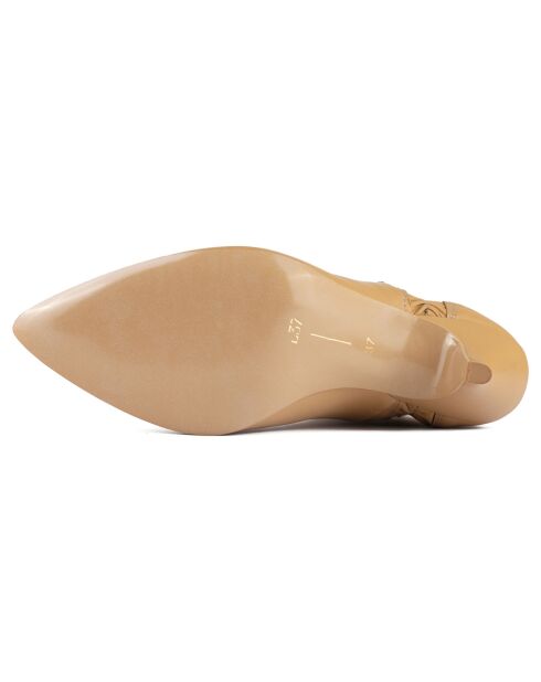 Bottines en Cuir Make Me Like You camel - Talon 6 cm