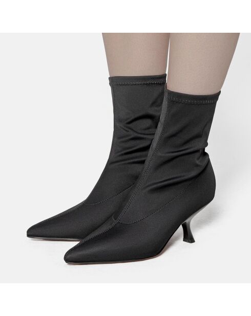 Bottines en Cuir Night Like This noires - Talon 5 cm