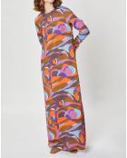Robe longue Caftan Purple Country Pop lilas