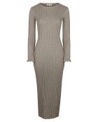 Robe en maille Côte Lurex argentée