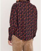 Top Fall Winter Mix imprimée rose/noir
