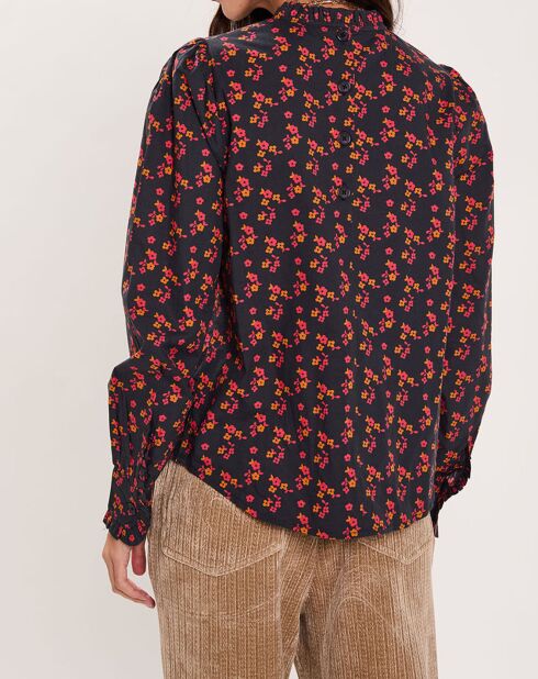 Top Fall Winter Mix imprimée rose/noir