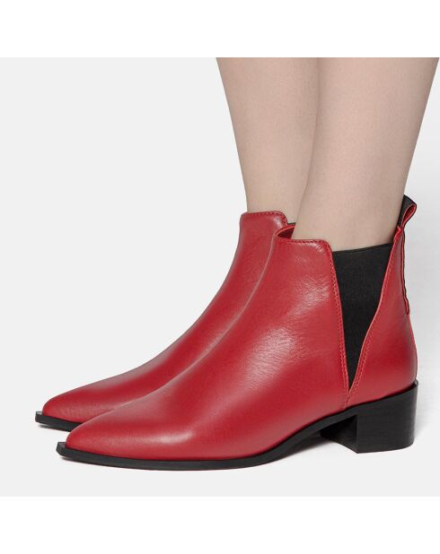 Bottines en Cuir Northern Star rouges
