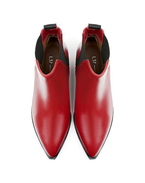 Bottines en Cuir Northern Star rouges