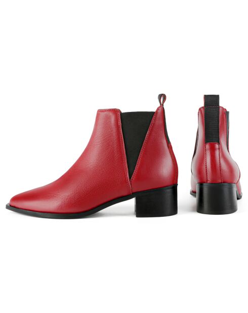 Bottines en Cuir Northern Star rouges