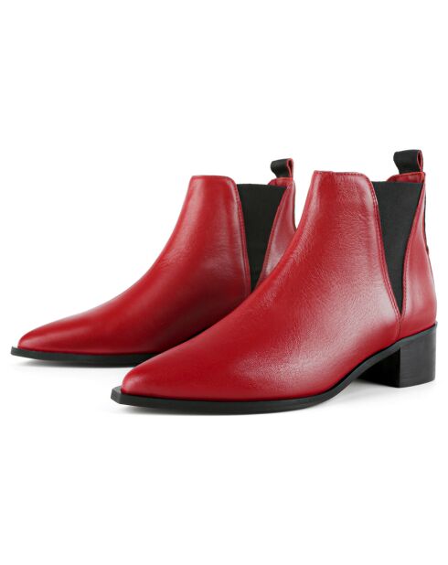 Bottines en Cuir Northern Star rouges