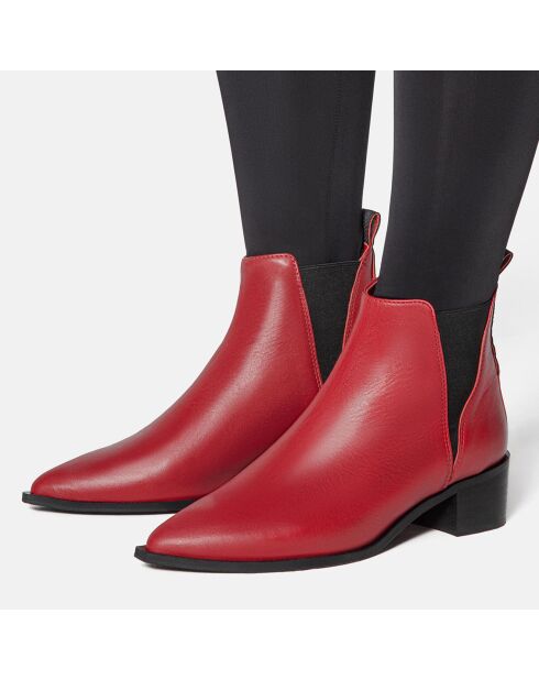 Bottines en Cuir Northern Star rouges