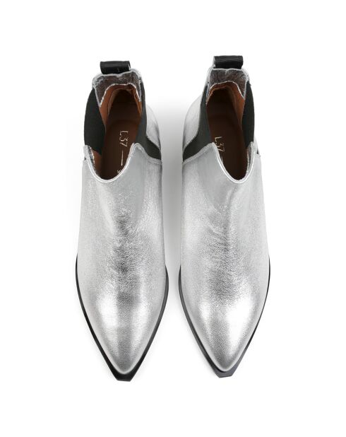 Bottines en Cuir Northern Star argentées