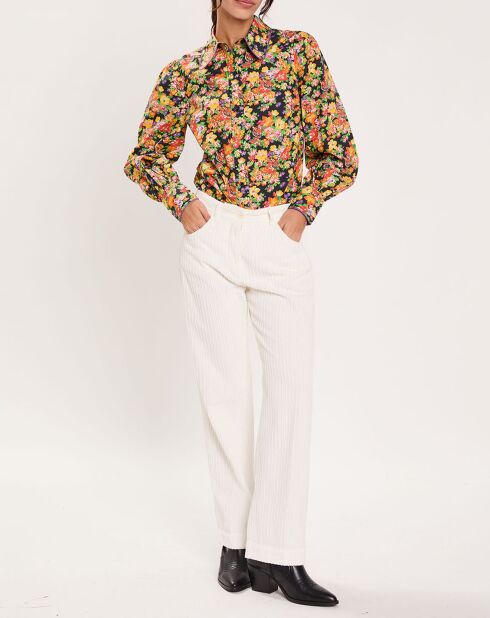 Chemise Liberty Fauve imprimée noir/multicolore