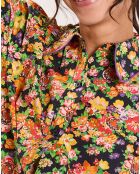 Chemise Liberty Fauve imprimée noir/multicolore