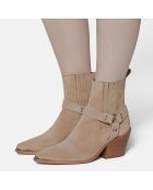 Bottines en Cuir On The Horizon tan - Talon 5 cm