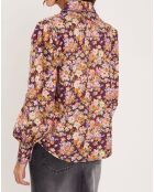 Chemise Liberty Fauve imprimée cerise noire/multicolore