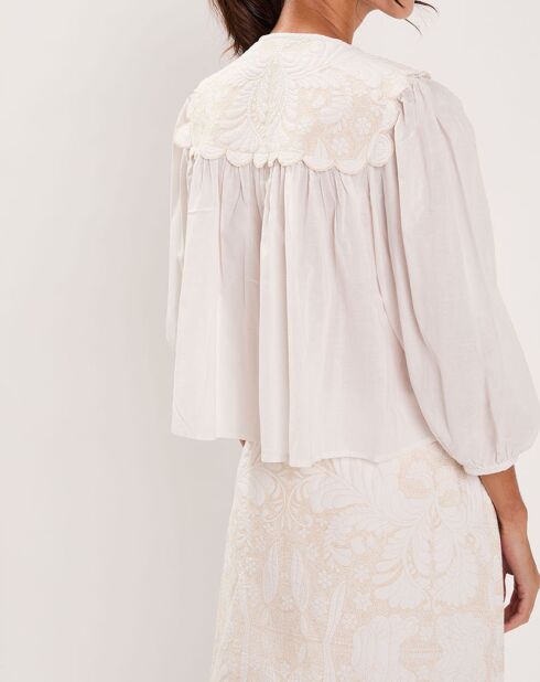 Blouse Médiéval Patchwork écrue