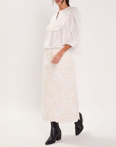 Blouse Médiéval Patchwork écrue