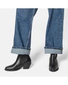 Bottines en Cuir Round The World noires