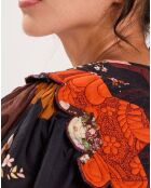 Blouse Médiéval Patchwork imprimée multicolore