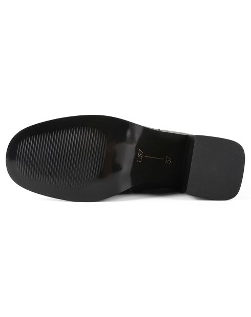 Bottines en Cuir Stay Higher noires - Talon 5 cm