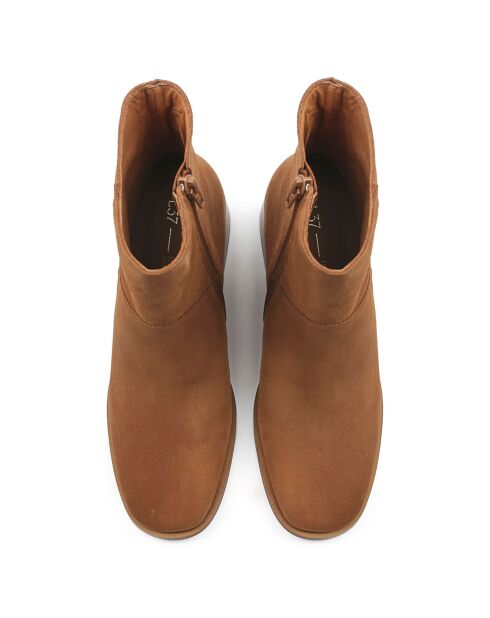 Bottines en Cuir Stay Higher marron