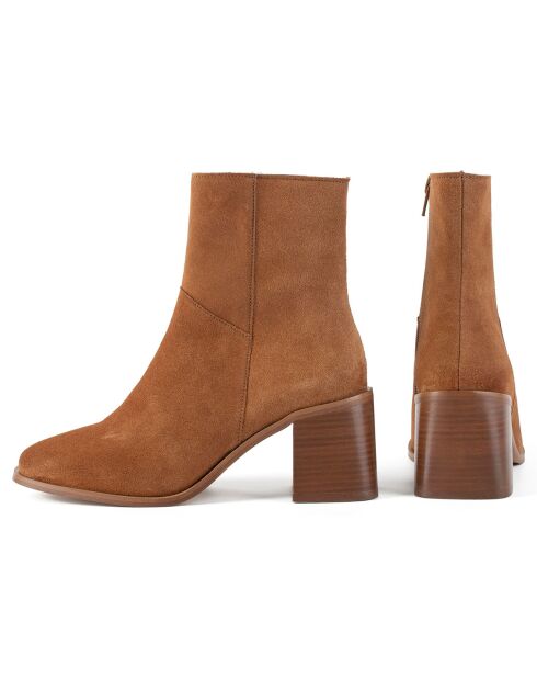 Bottines en Cuir Stay Higher marron