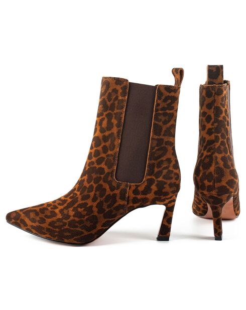 Bottines en Cuir Straight To The Point multicolores - Talon 7 cm