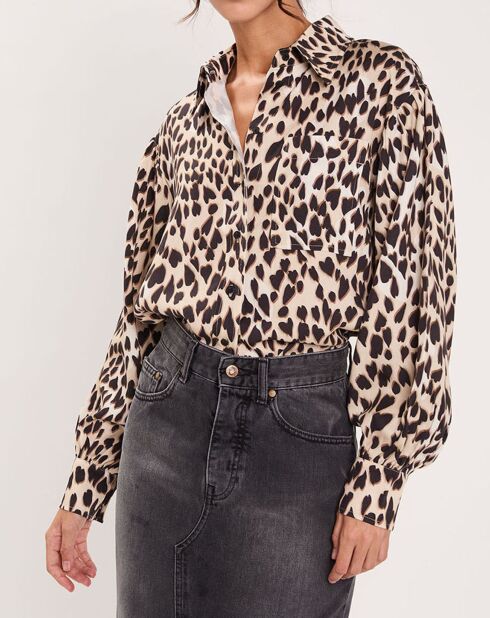 Chemise Panthère Coeur léopard