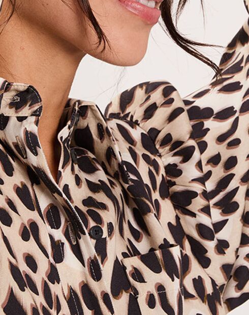 Chemise Panthère Coeur léopard