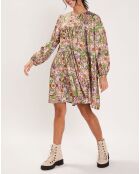 Robe Paisley imprimée rose/multicolore