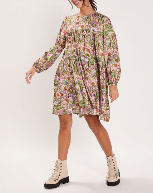Robe Paisley imprimée rose/multicolore