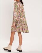 Robe Paisley imprimée rose/multicolore