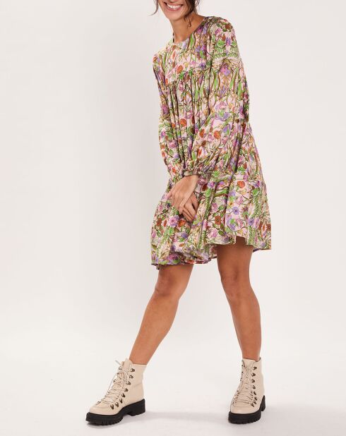 Robe Paisley imprimée rose/multicolore