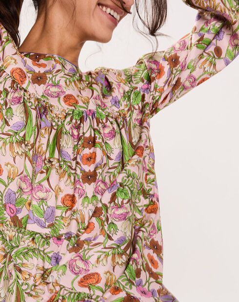 Robe Paisley imprimée rose/multicolore