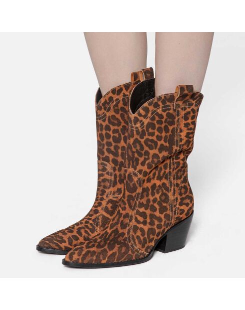 Boots en Cuir Voice In My Head multicolores - Talon 6.7 cm