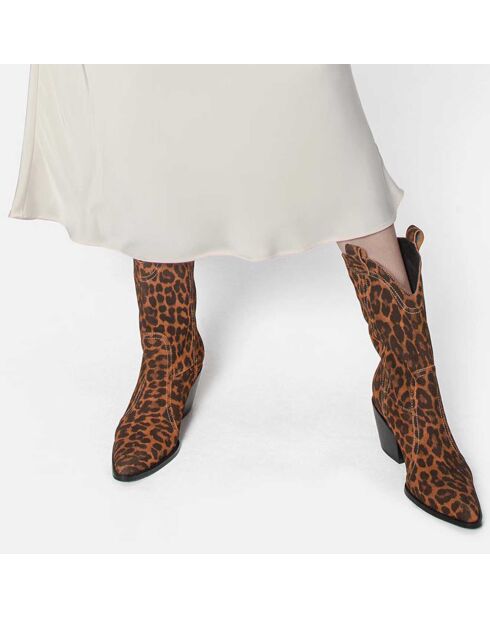 Boots en Cuir Voice In My Head multicolores - Talon 6.7 cm