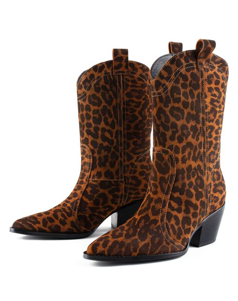 Boots en Cuir Voice In My Head multicolores - Talon 6.7 cm