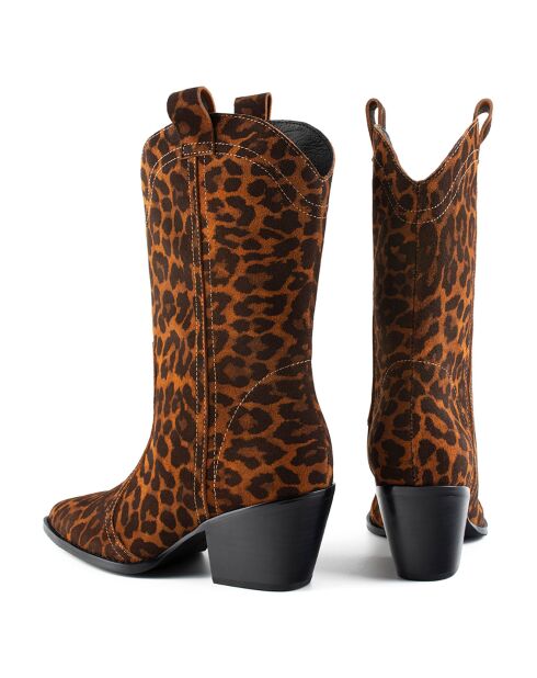 Boots en Cuir Voice In My Head multicolores - Talon 6.7 cm