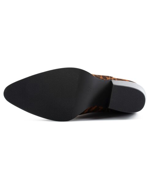 Boots en Cuir Voice In My Head multicolores - Talon 6.7 cm