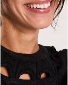 Pull ajouré Pointelle noir