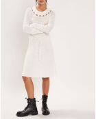Robe en maille Pointelle écrue