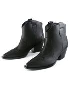 Bottines en Cuir West Valley City noires - Talon 6.7 cm