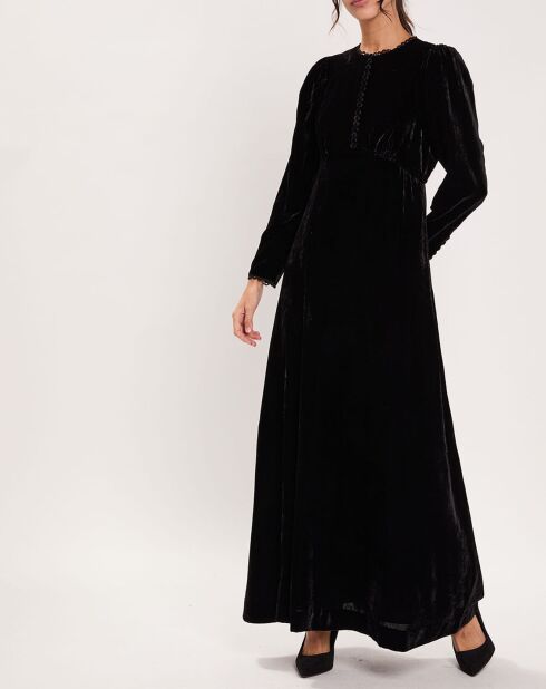 Robe en Velours satiné Princesse noire