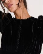Robe en Velours satiné Princesse noire
