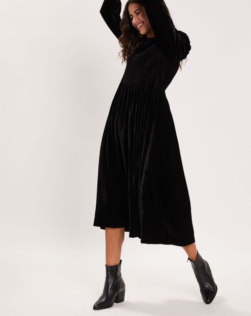 Robe en Velours satiné Princesse noire