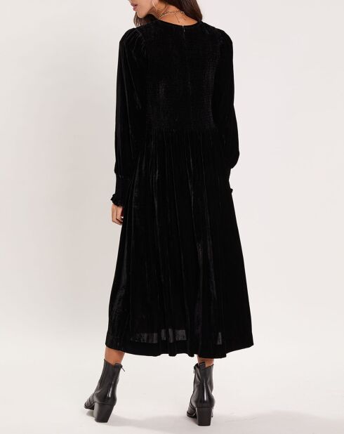 Robe en Velours satiné Princesse noire
