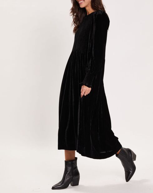 Robe en Velours satiné Princesse noire