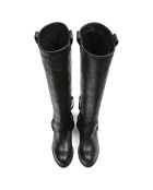 Bottes en Cuir Biker Gang noires